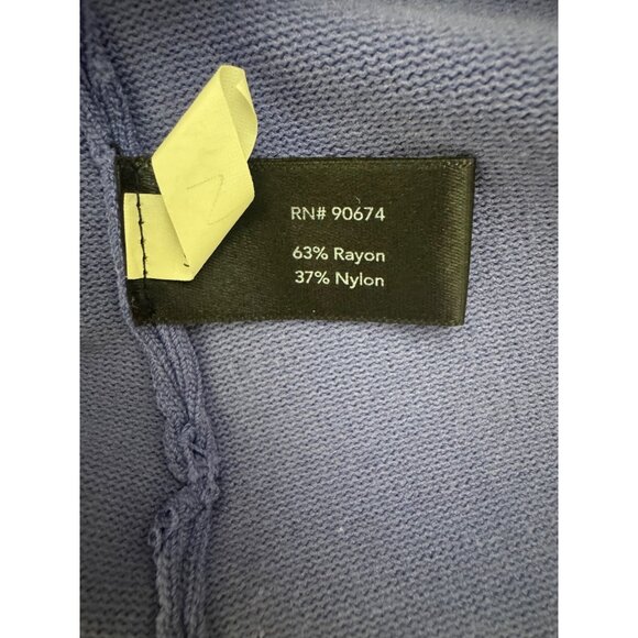 Boston Proper Periwinkle Illusion Neckline Knit Sweater Top Shirt Size XS - Picture 5 of 6